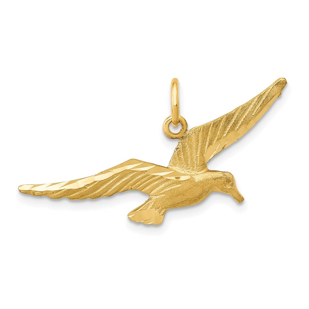 14k Yellow Gold 30 mm Seagull Charm (1.37 grams)