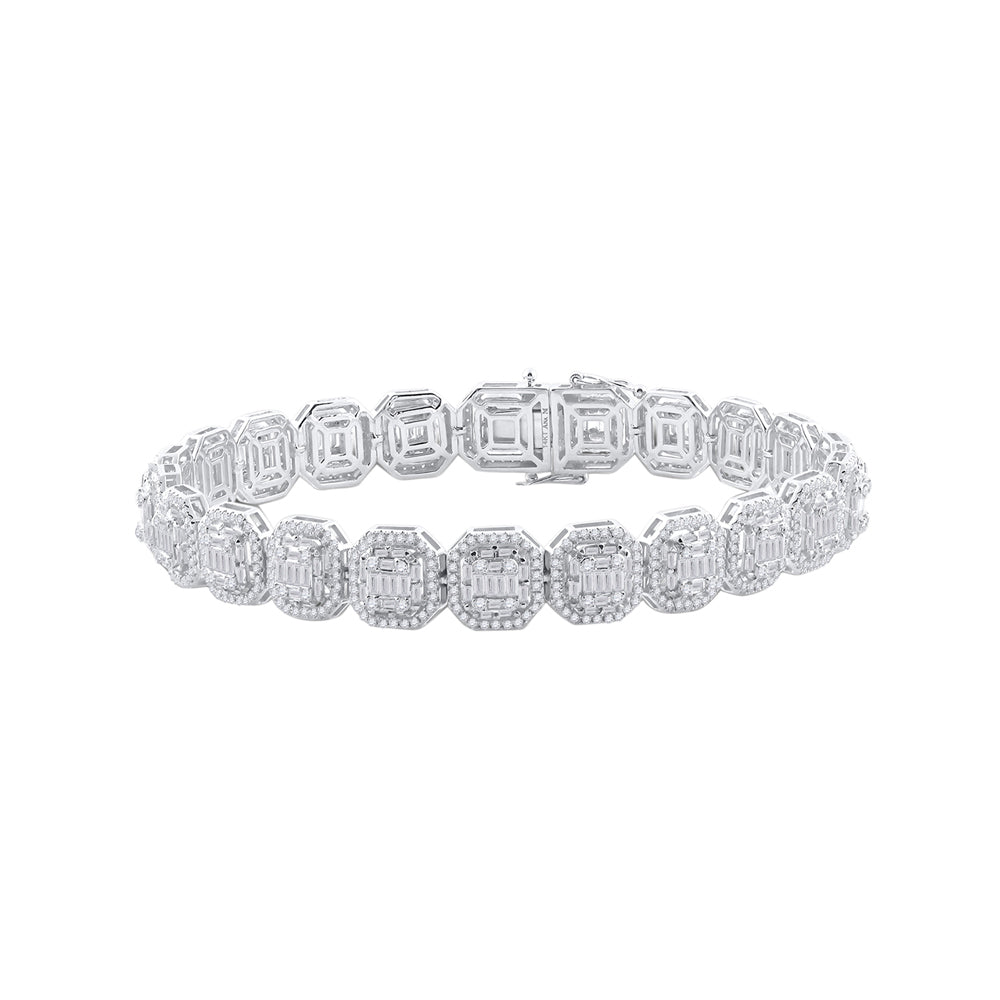 7 3/4 Ct-Dia Ana M Mens Bracelet(9 Inch) (32.11 grams)