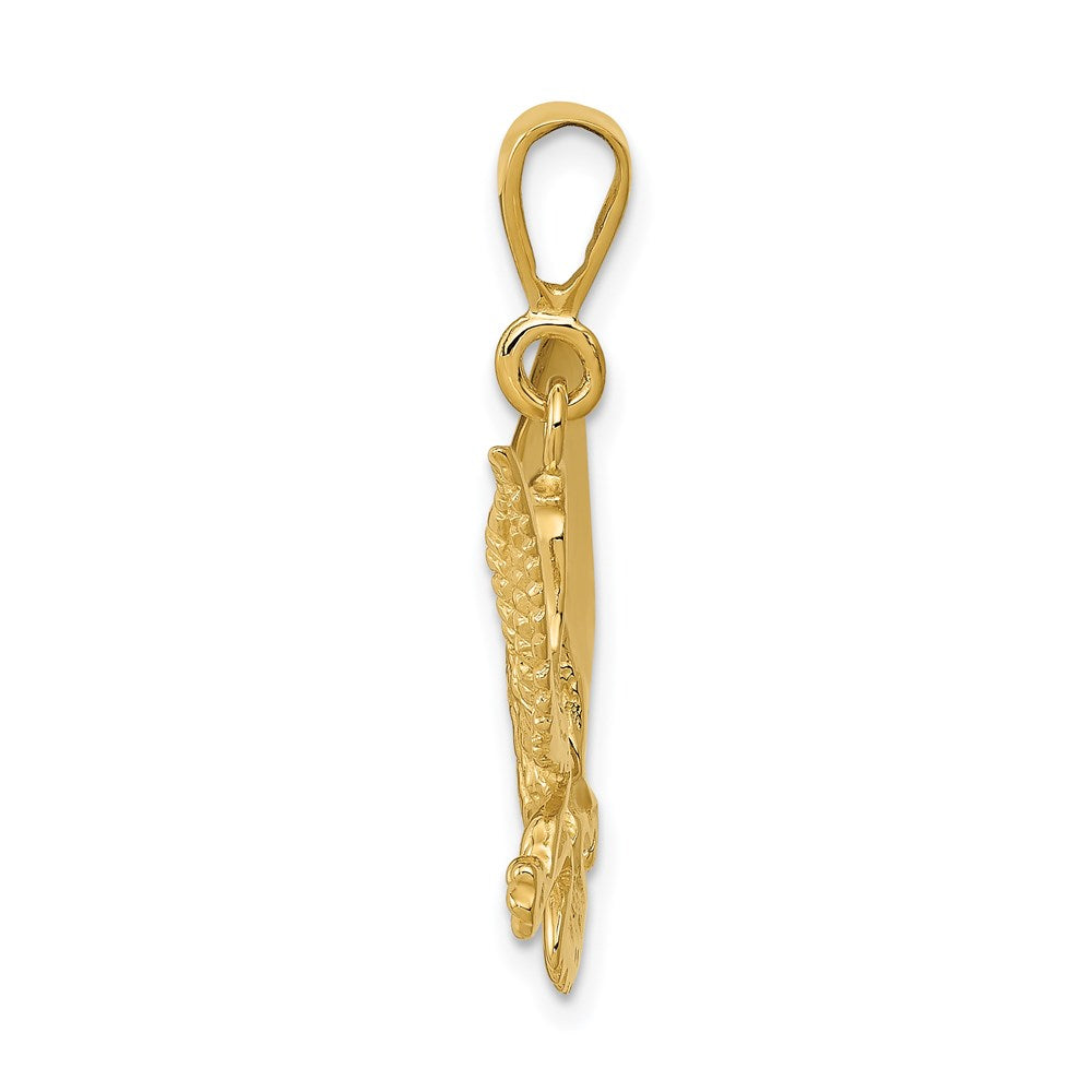 14k Yellow Gold 21.5 mm Eagle Charm (2.27 grams)