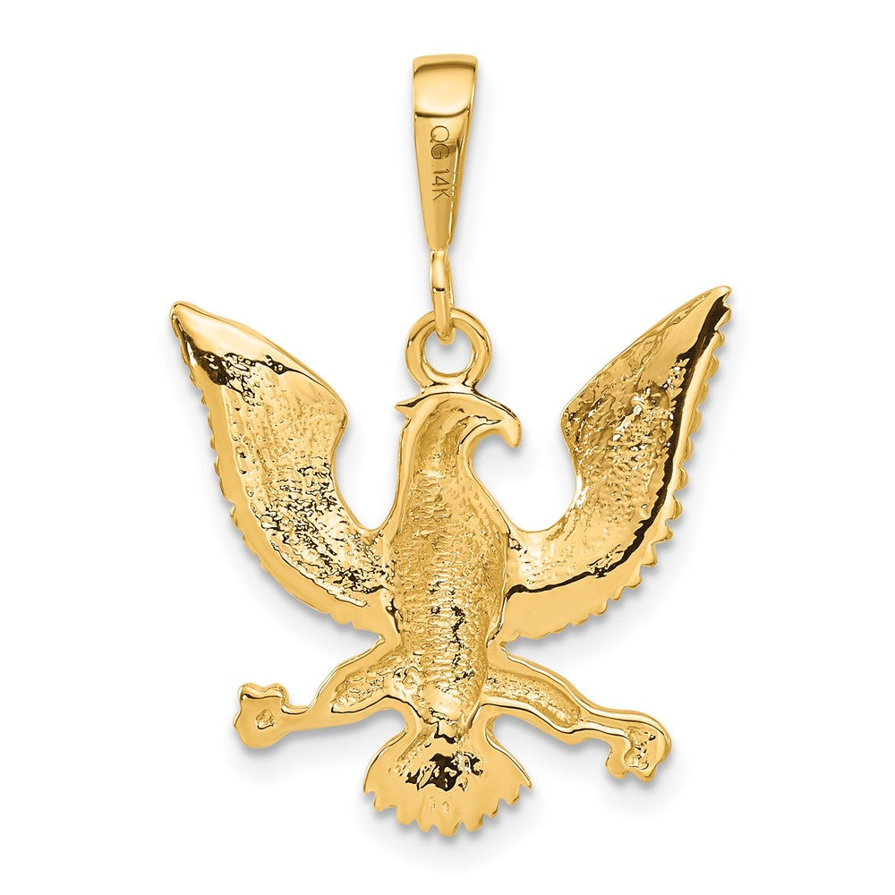 14k Yellow Gold 21.5 mm Eagle Charm (2.27 grams)