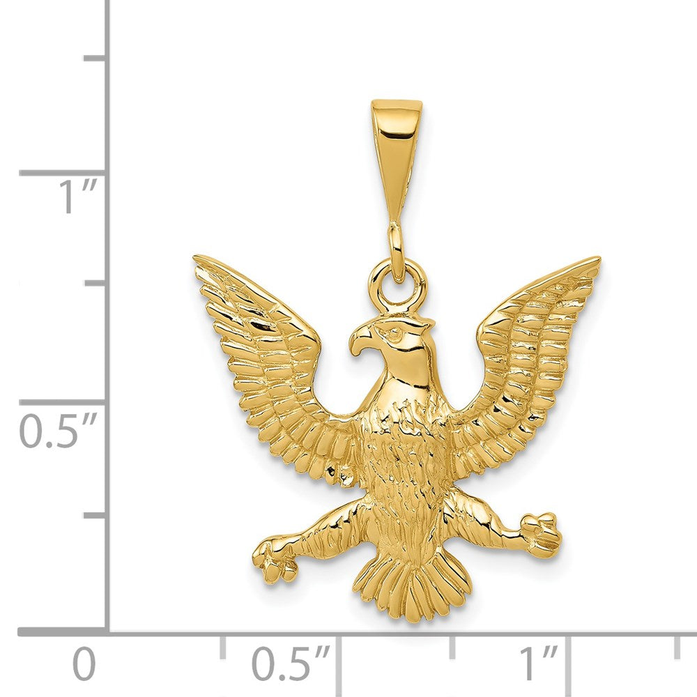 14k Yellow Gold 21.5 mm Eagle Charm (2.27 grams)