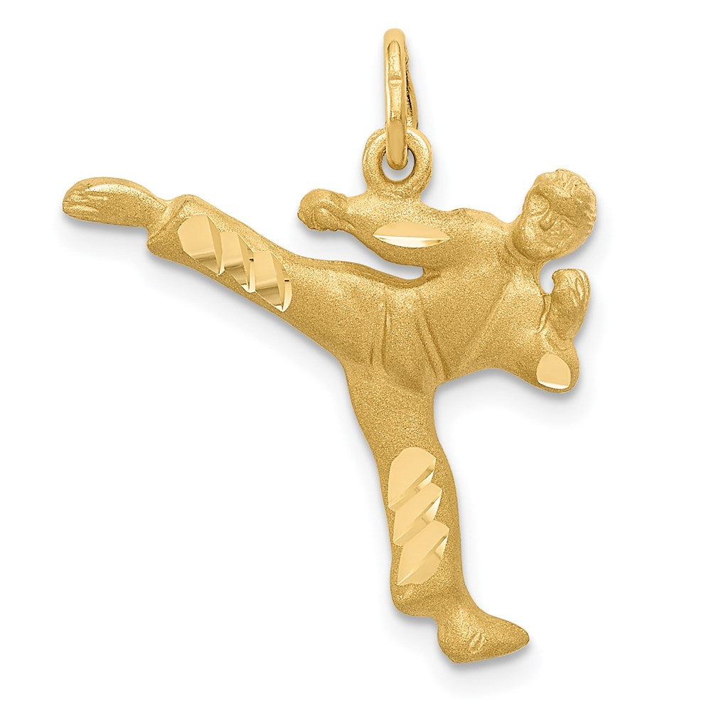 14k Yellow Gold 20 mm Male Karate Charm (1.59 grams)