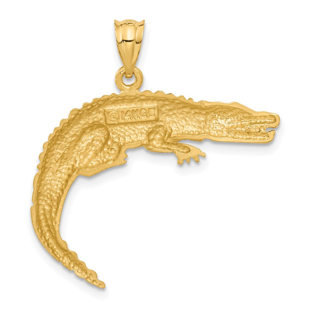14k Yellow Gold 32 mm Alligator Pendant (3.28 grams)