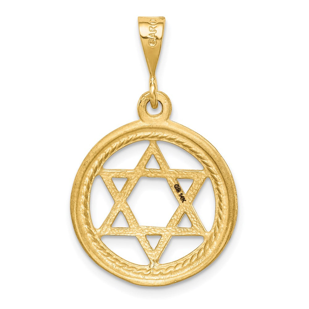 14k Yellow Gold 19 mm Star Of David Charm (1.94 grams)