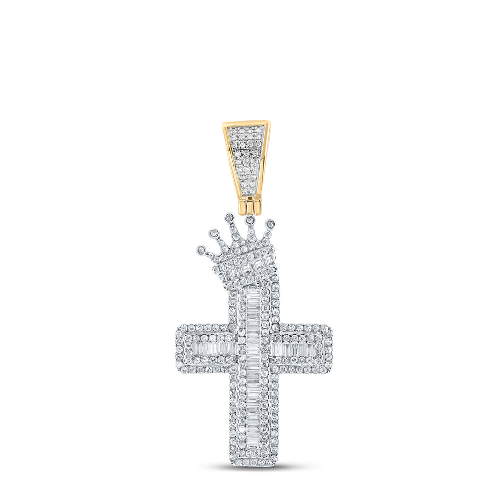 10Kt Yellow Gold 2 Ctw-Dia Cross Pendant (12.69 grams)