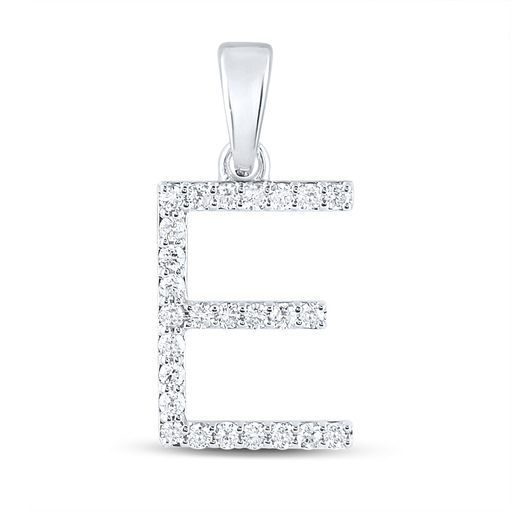 1/5Ct-Dia Cn Ladies Initial "E" Pendant (1.23 grams)