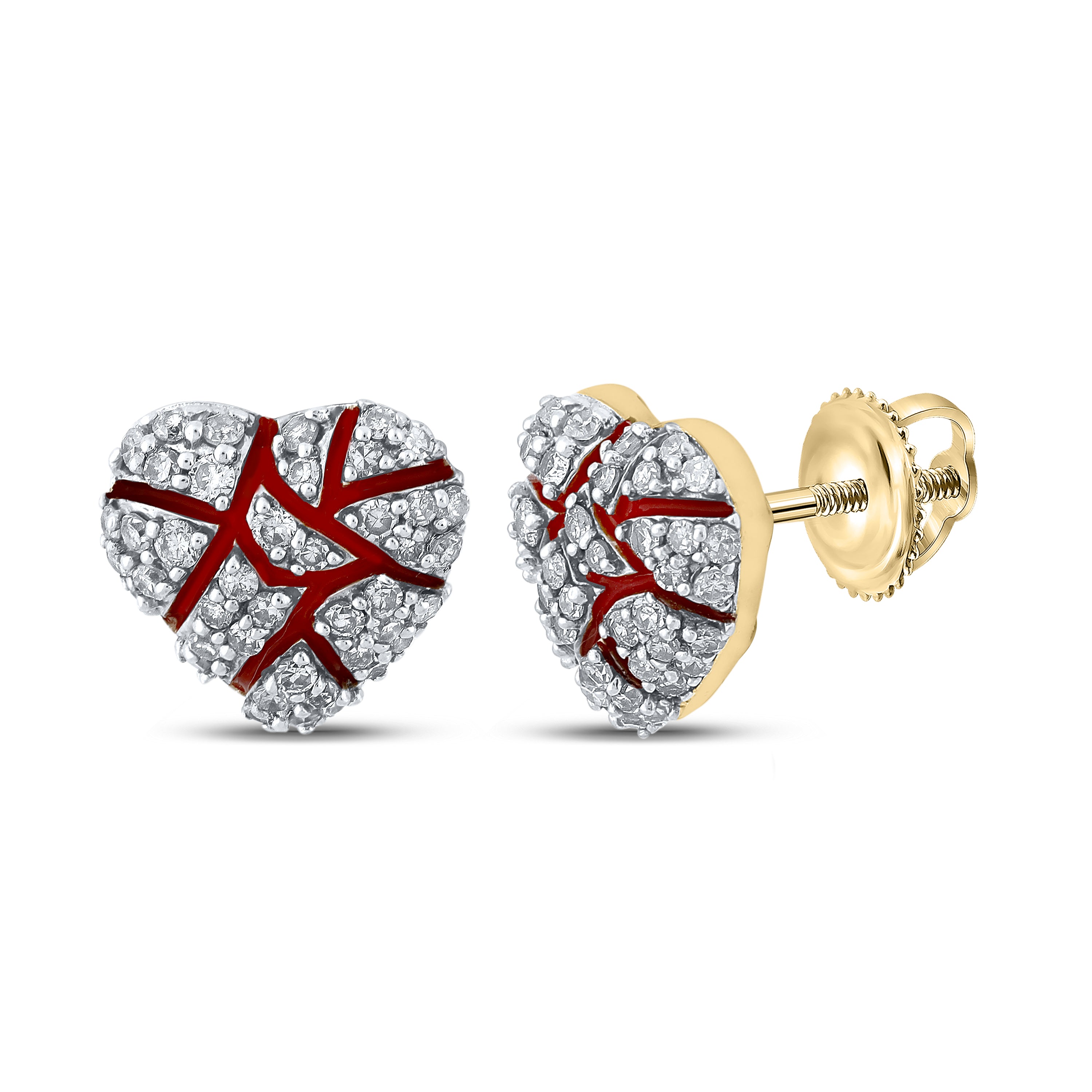 1/2Ctw-Dia Nk Broken Heart Earring (3 grams)