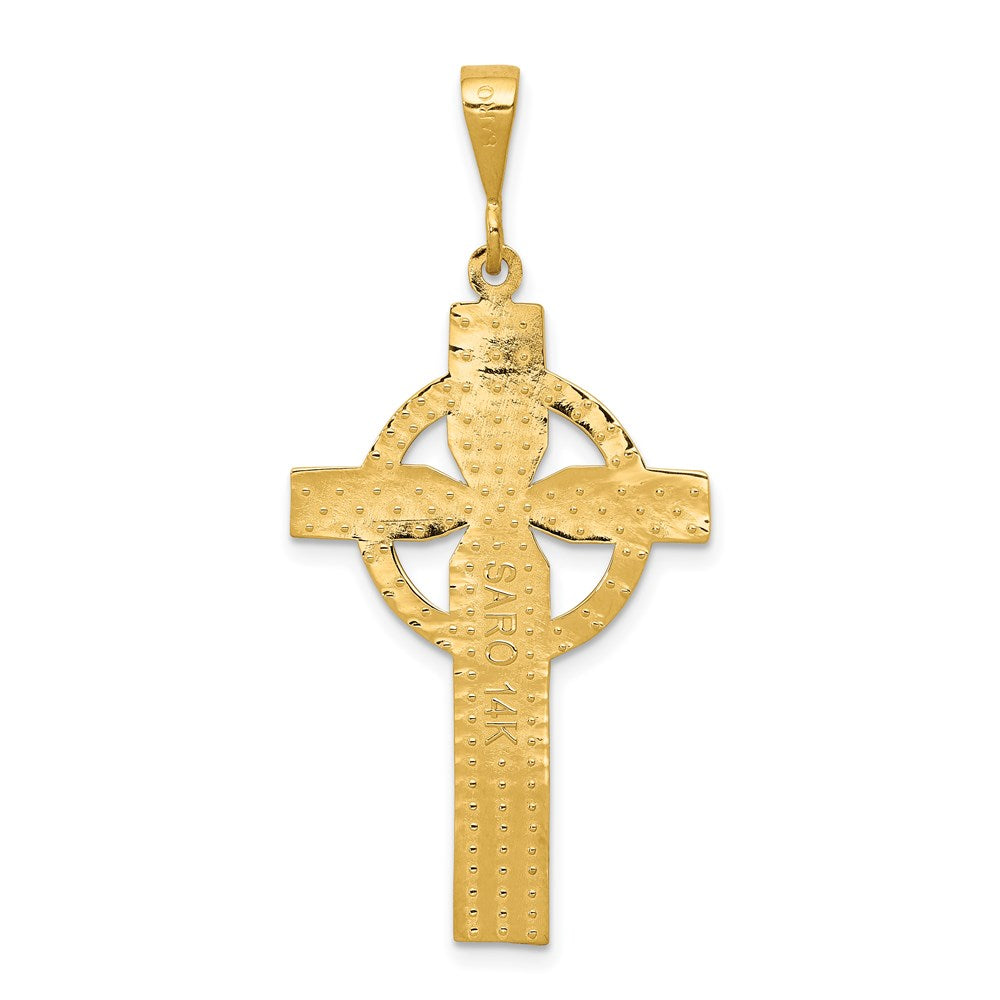 14k Yellow Gold 21 mm Celtic Cross Pendant (2.11 grams)