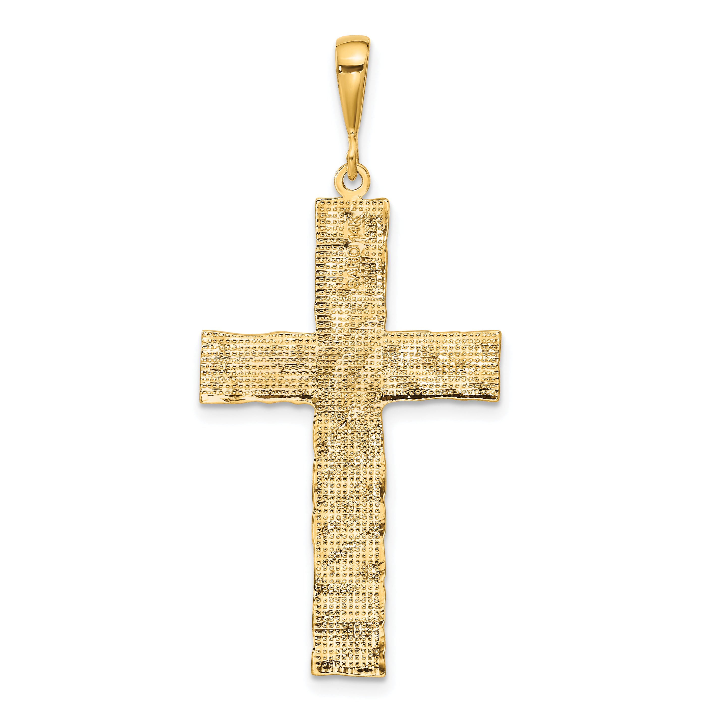14k Nugget Style Cross Pendant (4.04 grams)