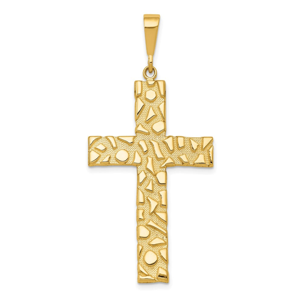 14k Nugget Style Cross Pendant (4.04 grams)