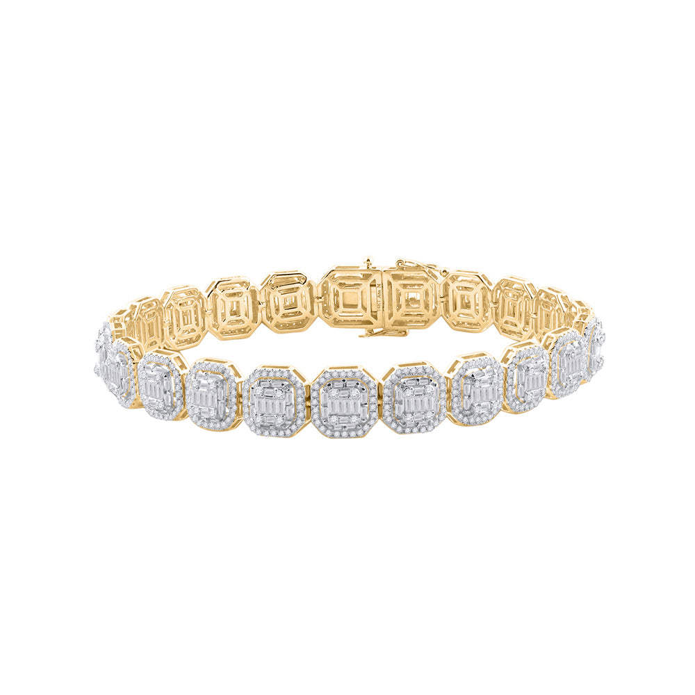7 3/4 Ct-Dia Ana M Mens Bracelet(9 Inch) (31.27 grams)