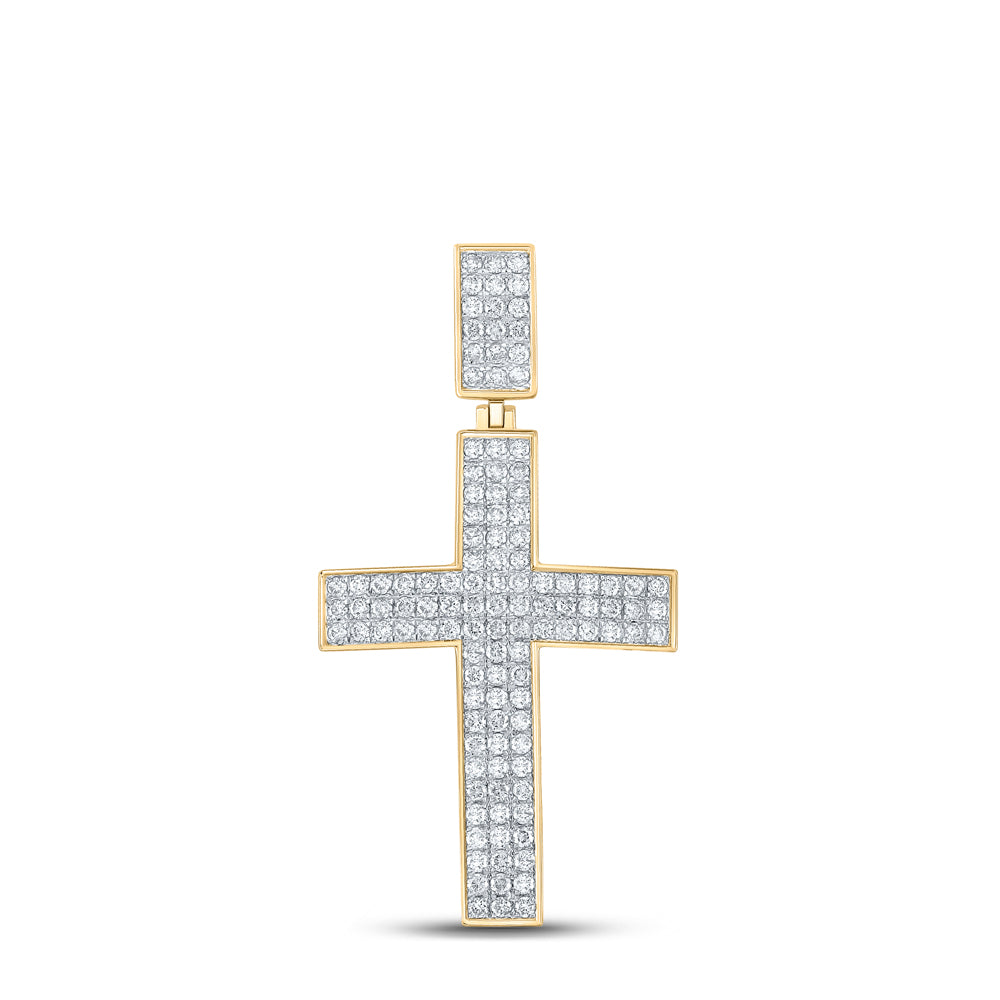 2Ctw-Dia Cn Cross Mens Charm (5.77 grams)