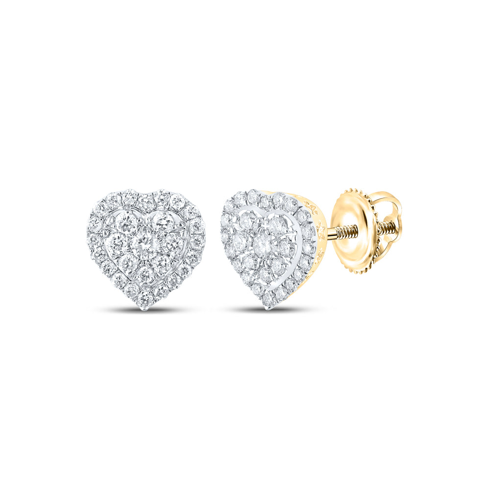 1/4Ctw-Dia Nk Heart Earring (1.14 grams)