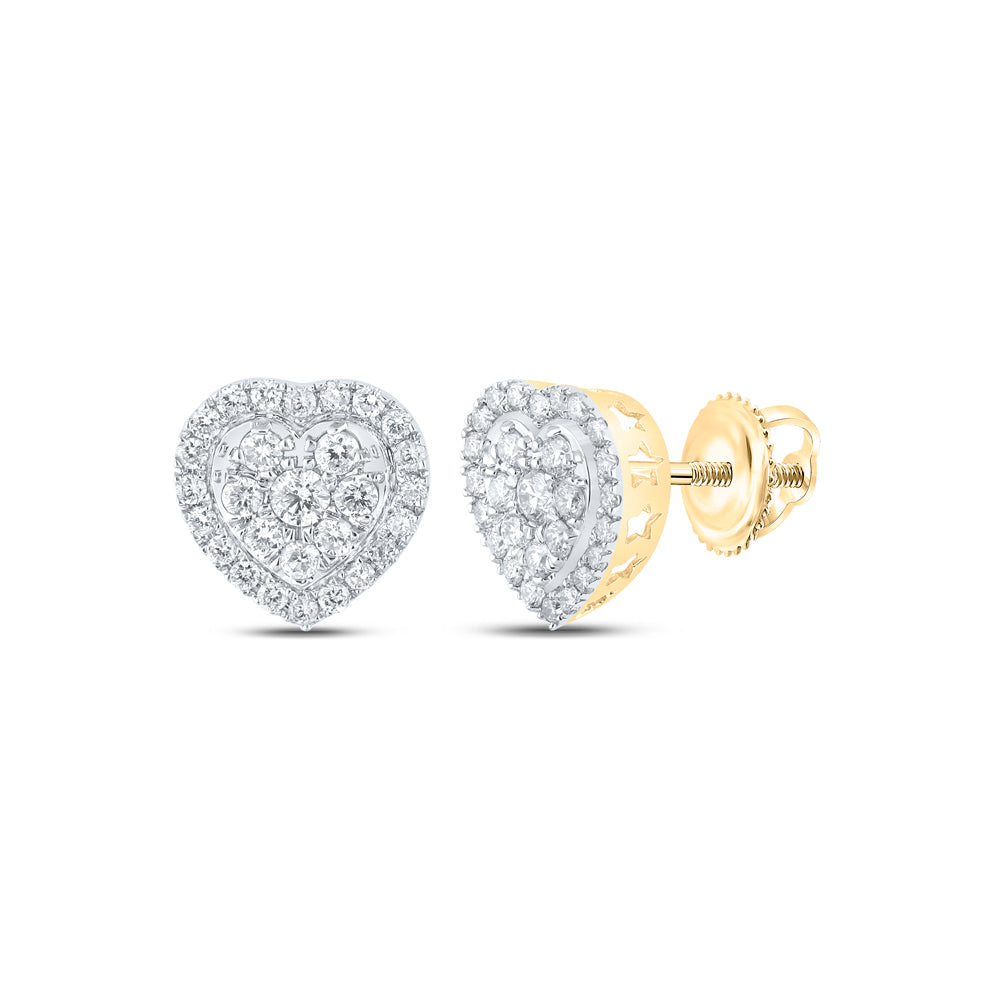 1Ctw-Dia Ana M Heart Earring (2.95 grams)