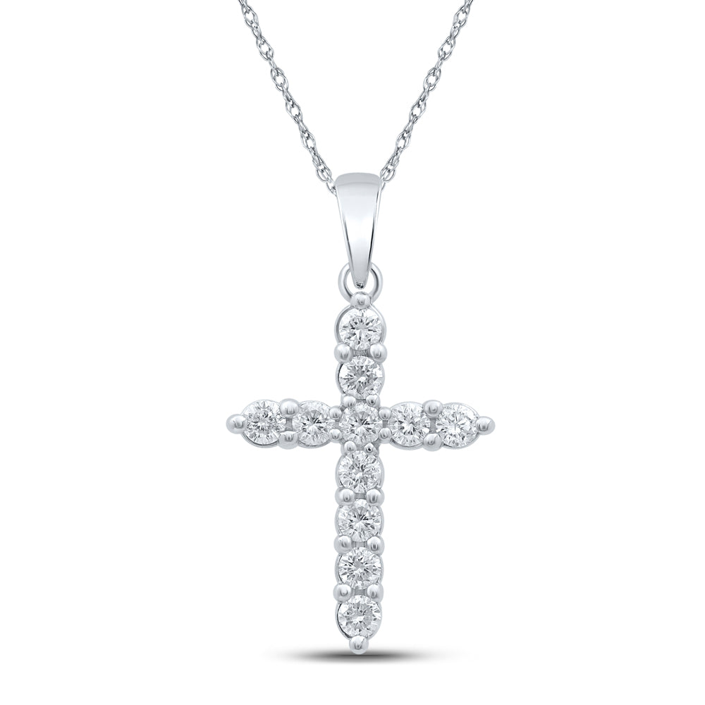 1/2Ctw-Dia Cn Cross Pendant (1.21 grams)