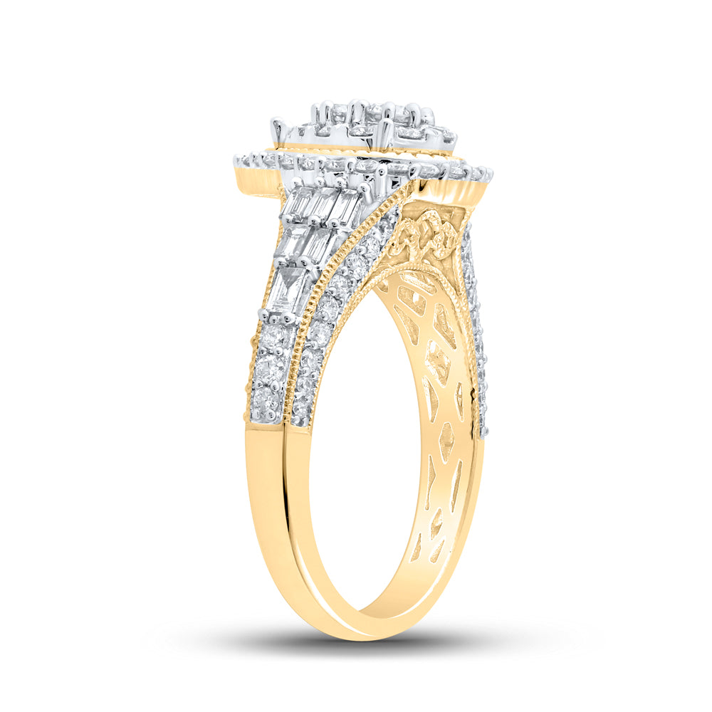 10Kt Yellow Gold 1 1/4Ctw-Dia Fashion Ring (4.38 grams)