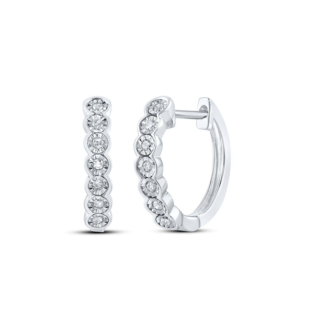 1/10Ctw-Diamond Gift Hoop Earring (1.52 grams)