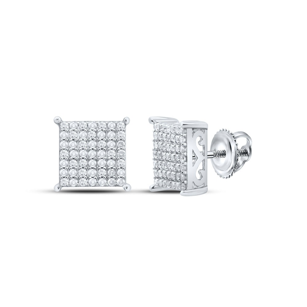 1/2Ctw-Dia P1 Gift Square Earring (2.02 grams)