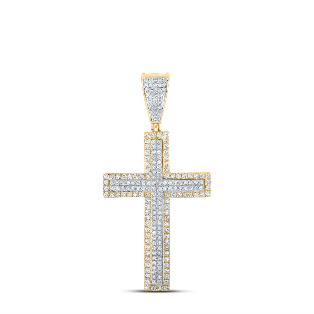 3/4Ctw-Dia P1 Cross Mens Charm (3.52 grams)