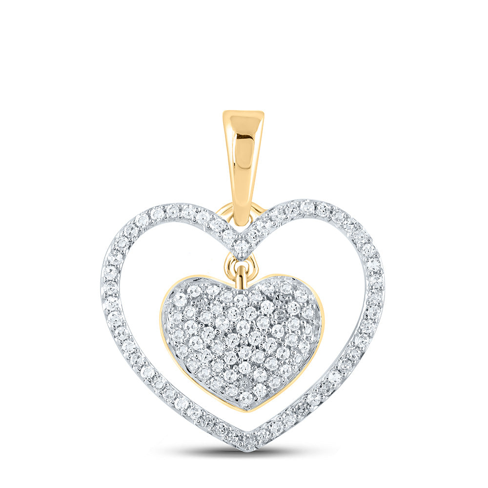 1/3Ctw-Dia Cn Heart Pendant (1.53 grams)