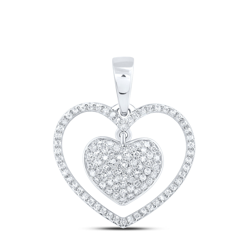 1/3Ctw-Dia Cn Heart Pendant (1.53 grams)
