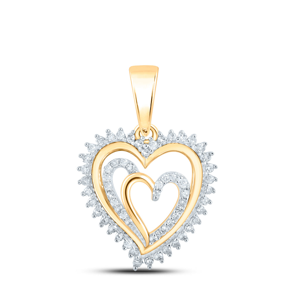 1/4Ctw-Dia Cn Heart Pendant (1.69 grams)
