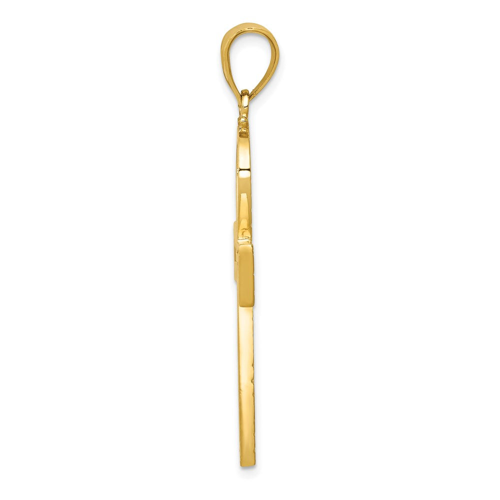 14k Yellow Gold 24 mm Ankh Cross Pendant (4.75 grams)
