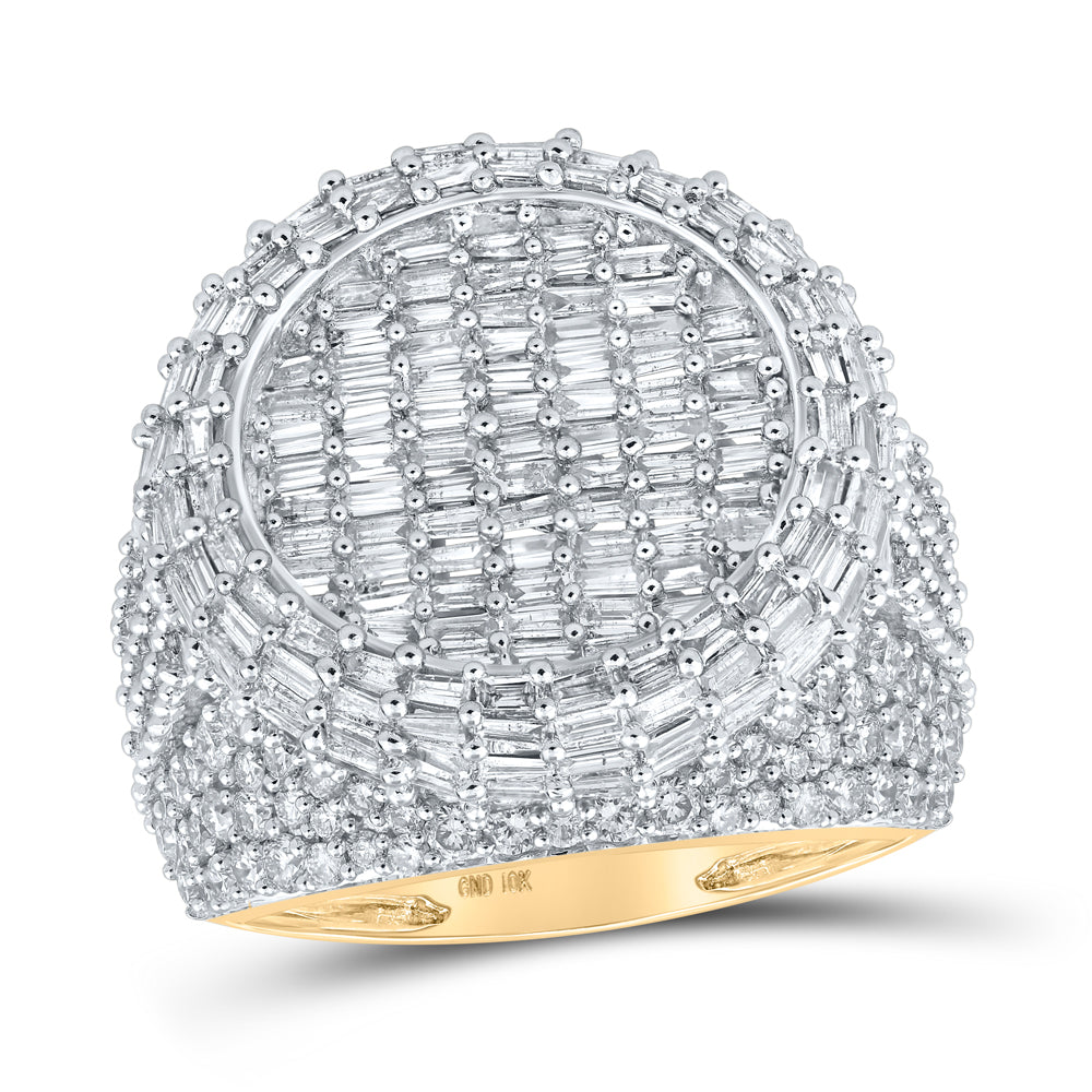 4 1/2Ctw-Dia Nk Cluster Mens Ring (10.19 grams)