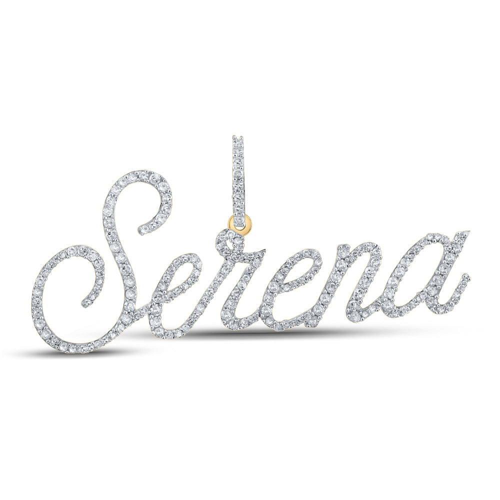 10Kt Yellow Gold 3/4Ctw-Dia P1 Serena" Initial Pendant" (2.7 grams)