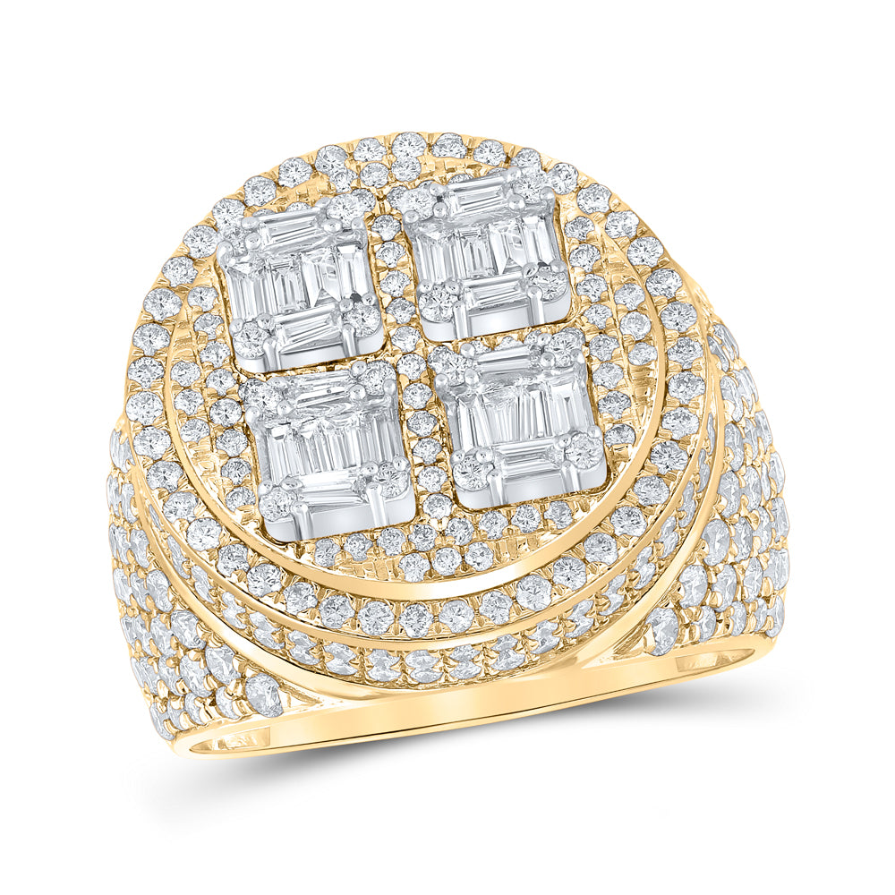 3 7/8Ctw-Diamond Mens Ring (9.36 grams)