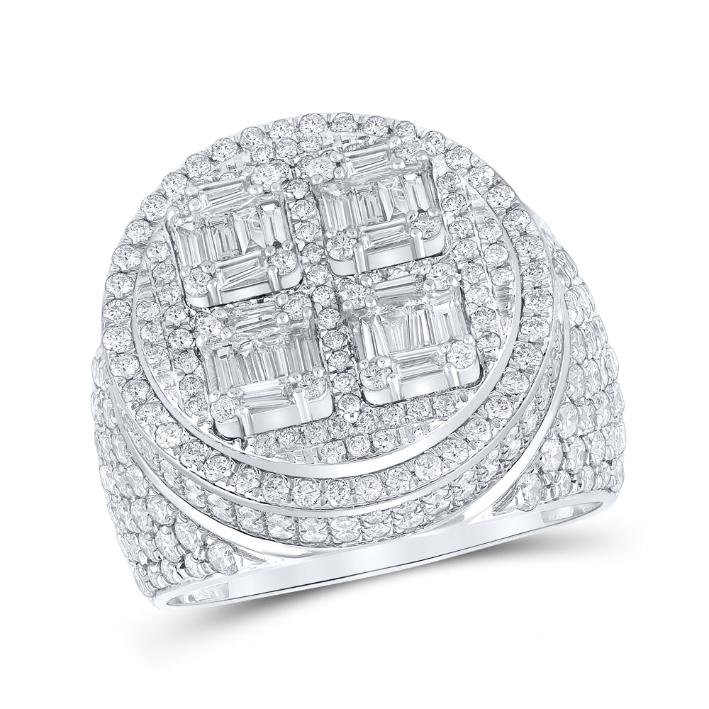 3 7/8Ctw-Diamond Mens Ring (9.07 grams)