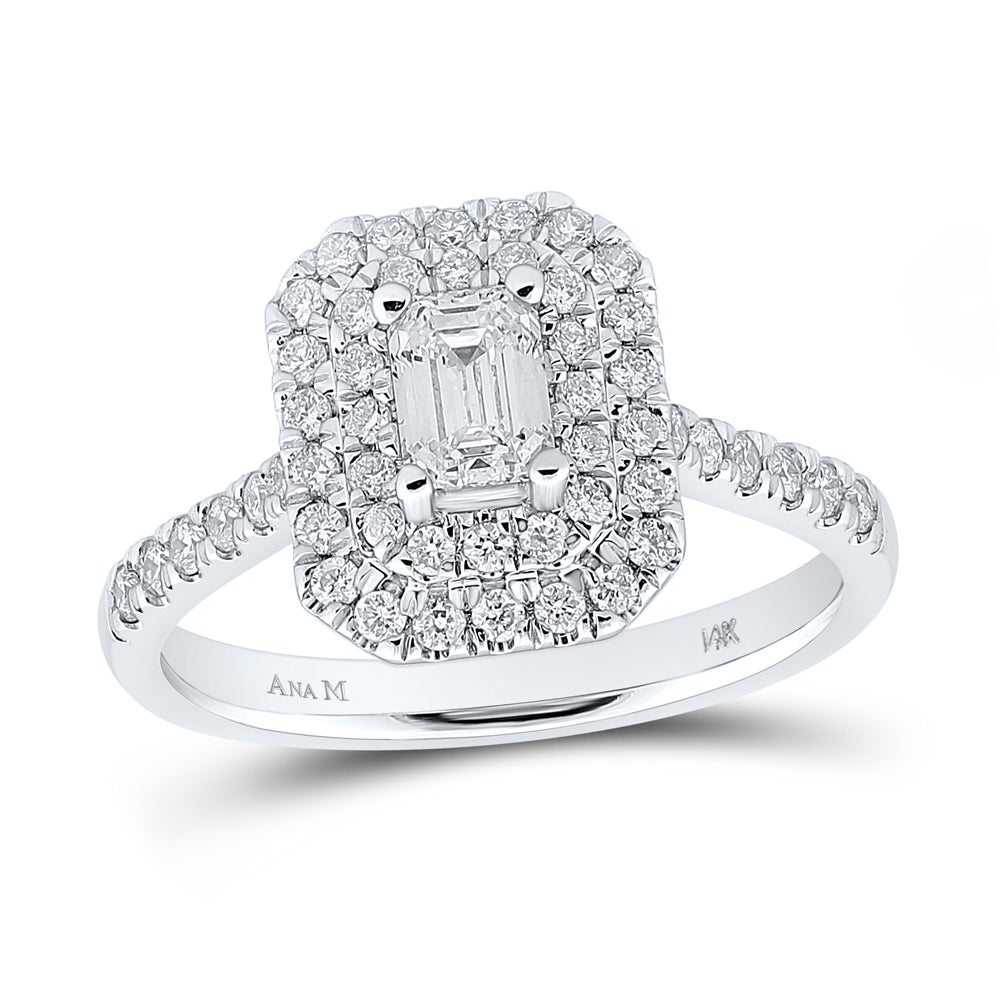 1 Ctw-Dia Ana M 1/2Ct-Ceme Engagement Single Halo Ring (3.7 grams)