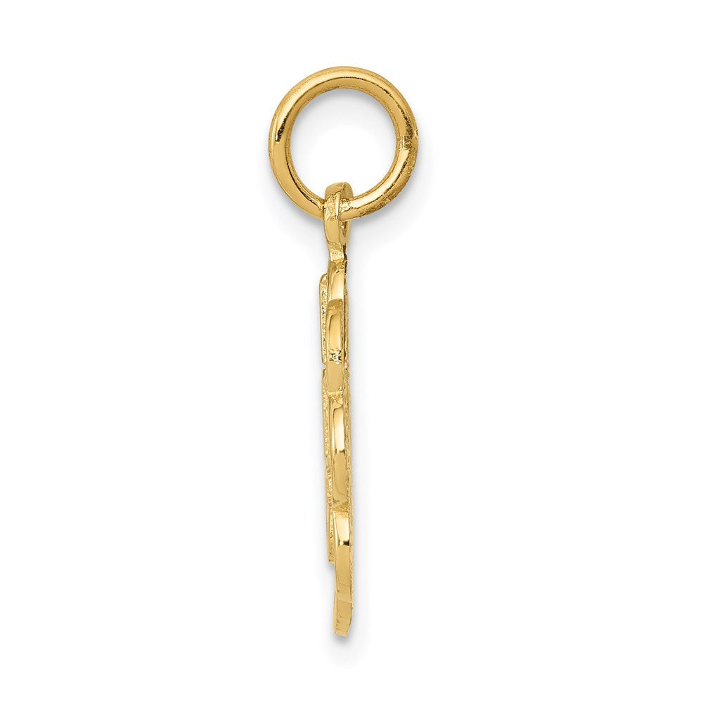 14k Yellow Gold 14 mm I LOVE CATS Charm (0.98 grams)