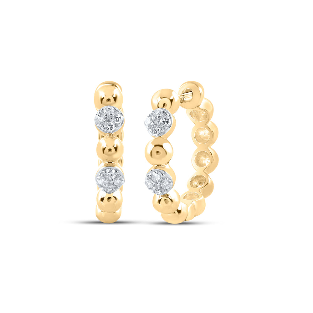 1/10Ctw-Dia Cn Hoops Earring (2.35 grams)