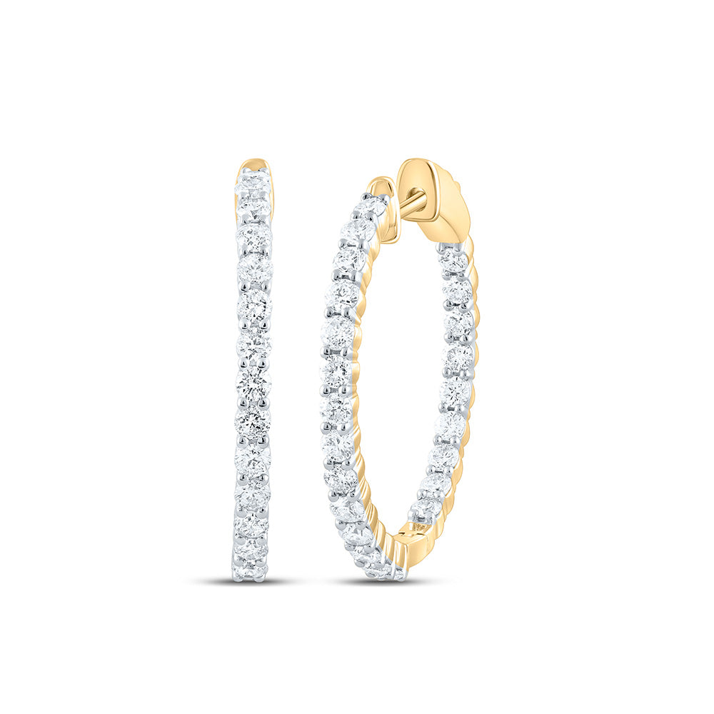 1 1/2Ctw-Dia Nk Hoops Earring (4.25 grams)