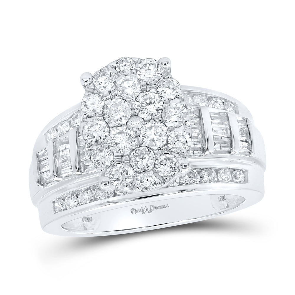 10Kt White Gold 2Ctw-Dia Nk Fashion Ring (6.15 grams)