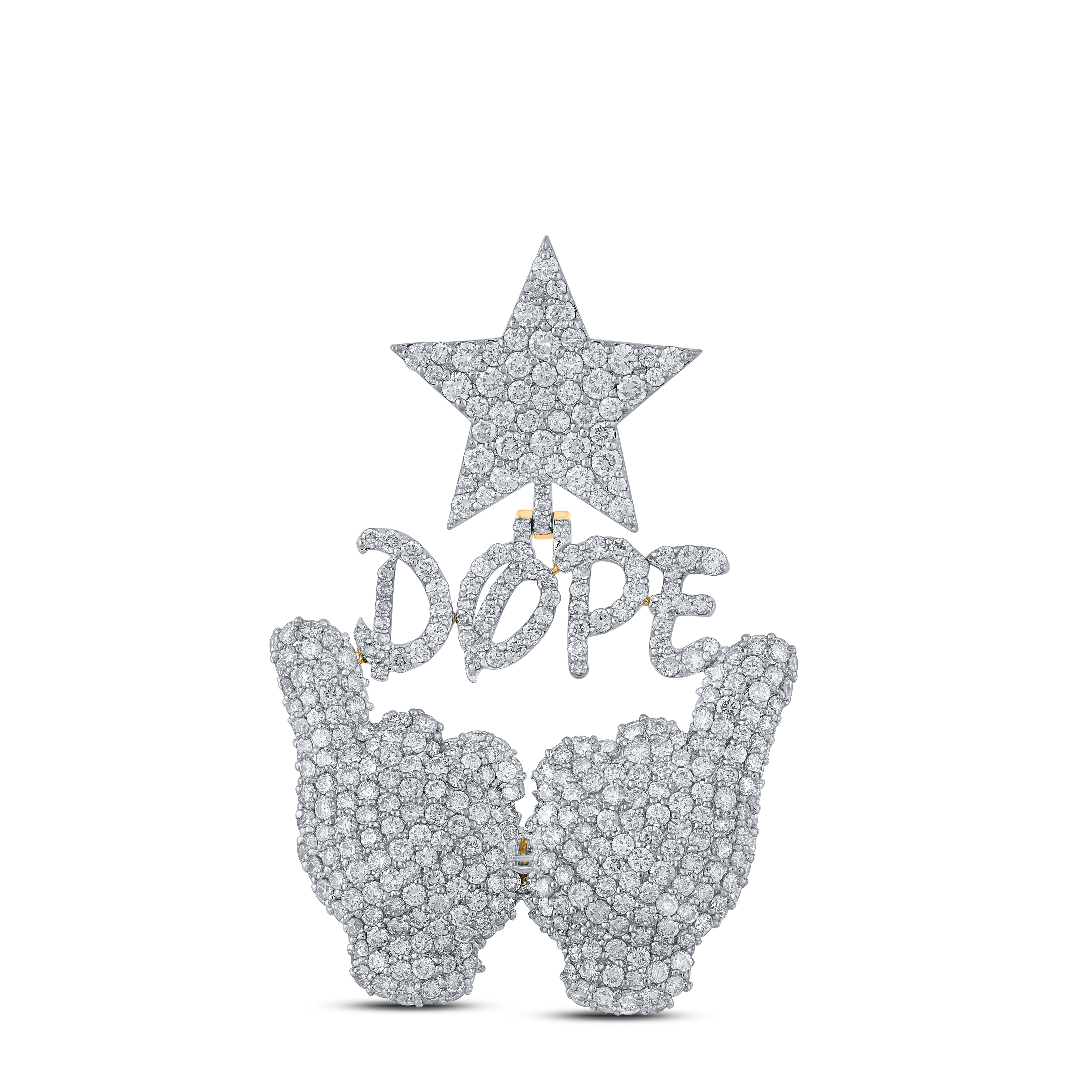 10Kt Yellow Gold 5 7/8Ctw-Dia Nk Dope B Mens Charm (7.4 grams)