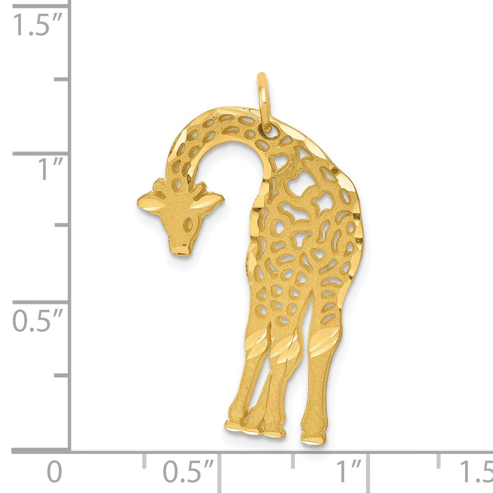 14k Yellow Gold 20 mm Giraffe Charm (2.14 grams)