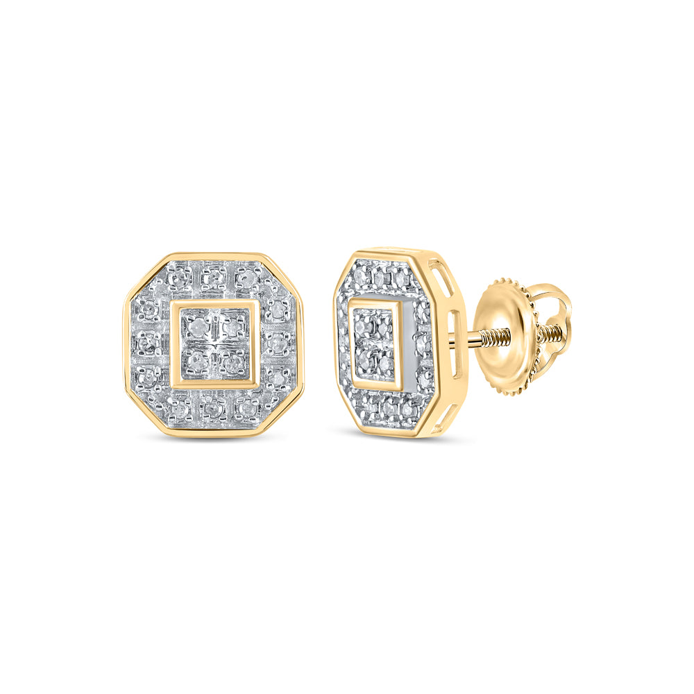 1/10Ctw-Dia P3 Gift Square Earring (1.42 grams)