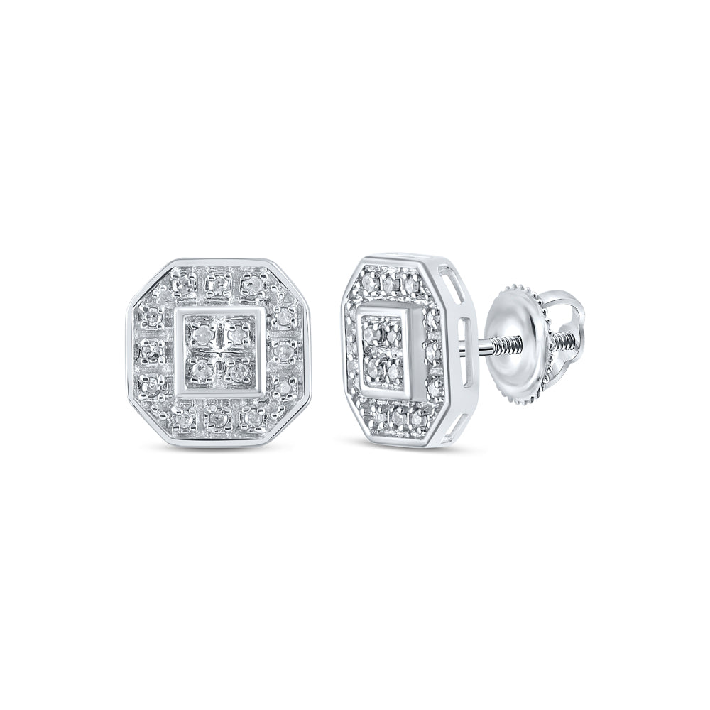 1/10Ctw-Dia P3 Gift Square Earring (1.32 grams)