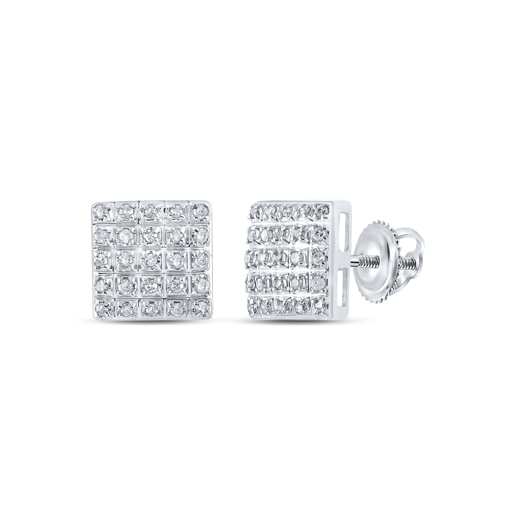 1/6Ctw-Dia P3 Gift Square Earring (1.09 grams)