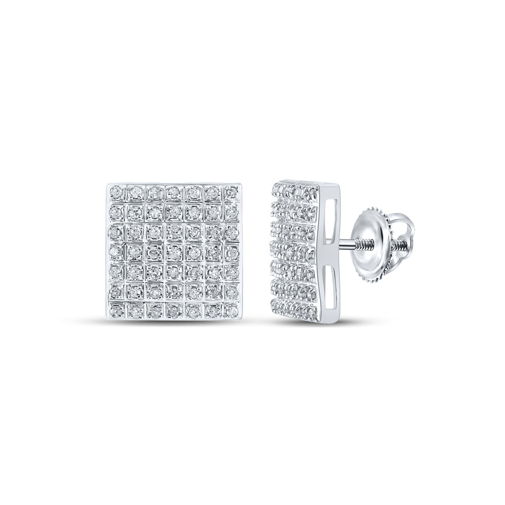 1/4Ctw-Dia P3 Gift Square Earring (1.87 grams)