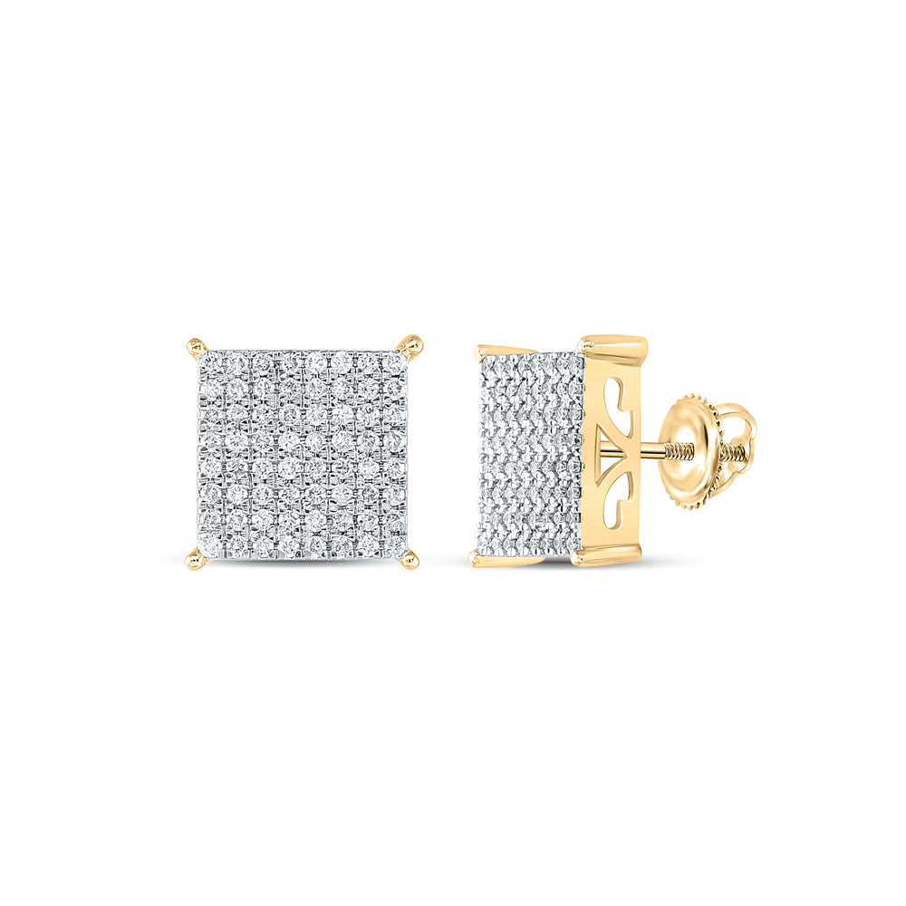 1Ct-Dia Nk Fashion Square Earring (3.89 grams)