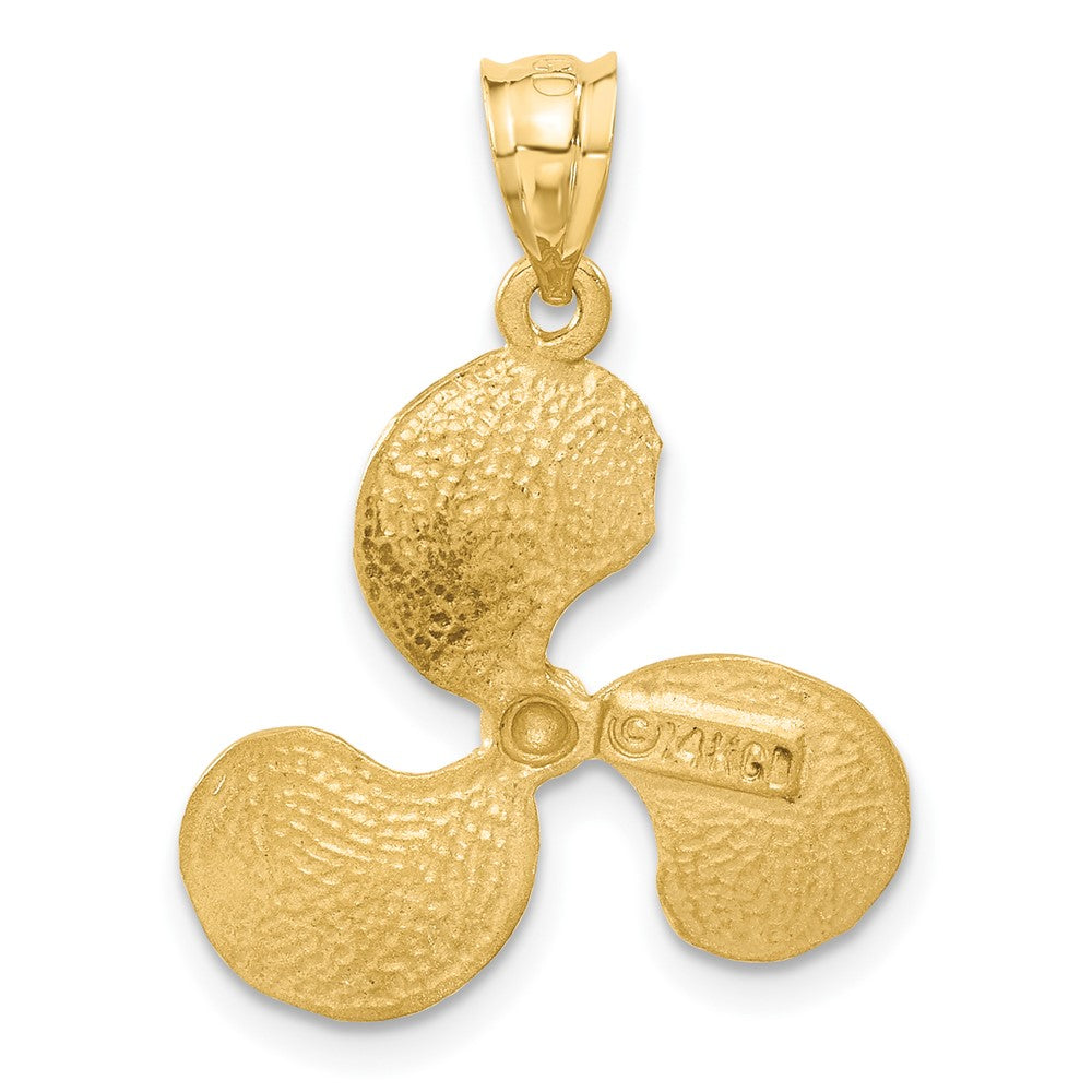 14k Yellow Gold 20 mm Propeller Pendant (1.99 grams)