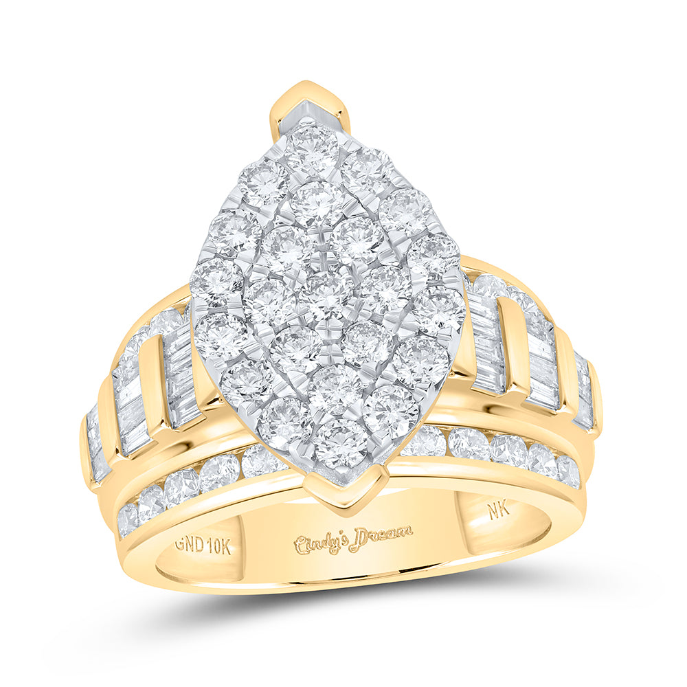 10Kt Yellow Gold 3 Ctw-Diamond Fashion Ring (7.85 grams)