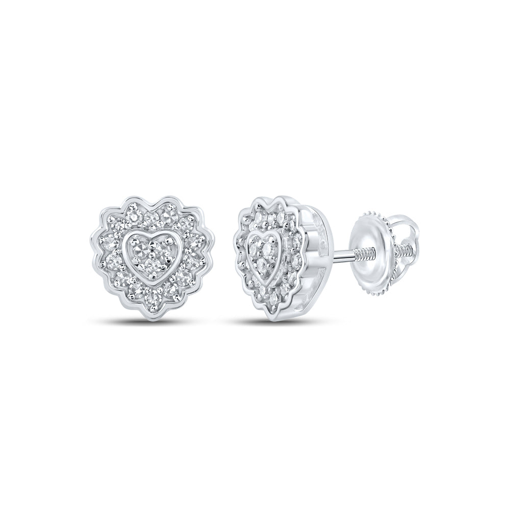 1/6Ctw-Dia Cn Gift Heart Earring (1.21 grams)