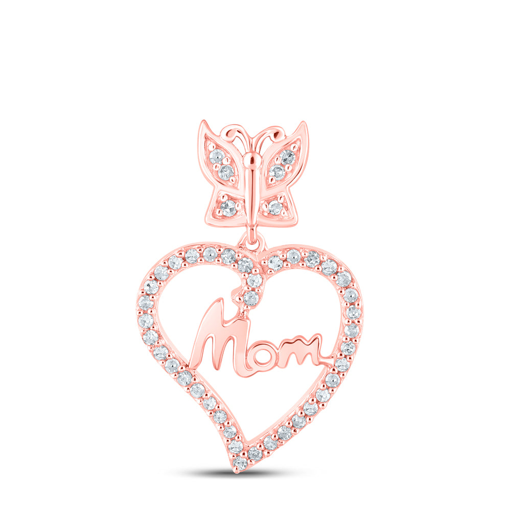 1/8Ctw-Dia P1P2 Mom Heart Pendant (1.68 grams)