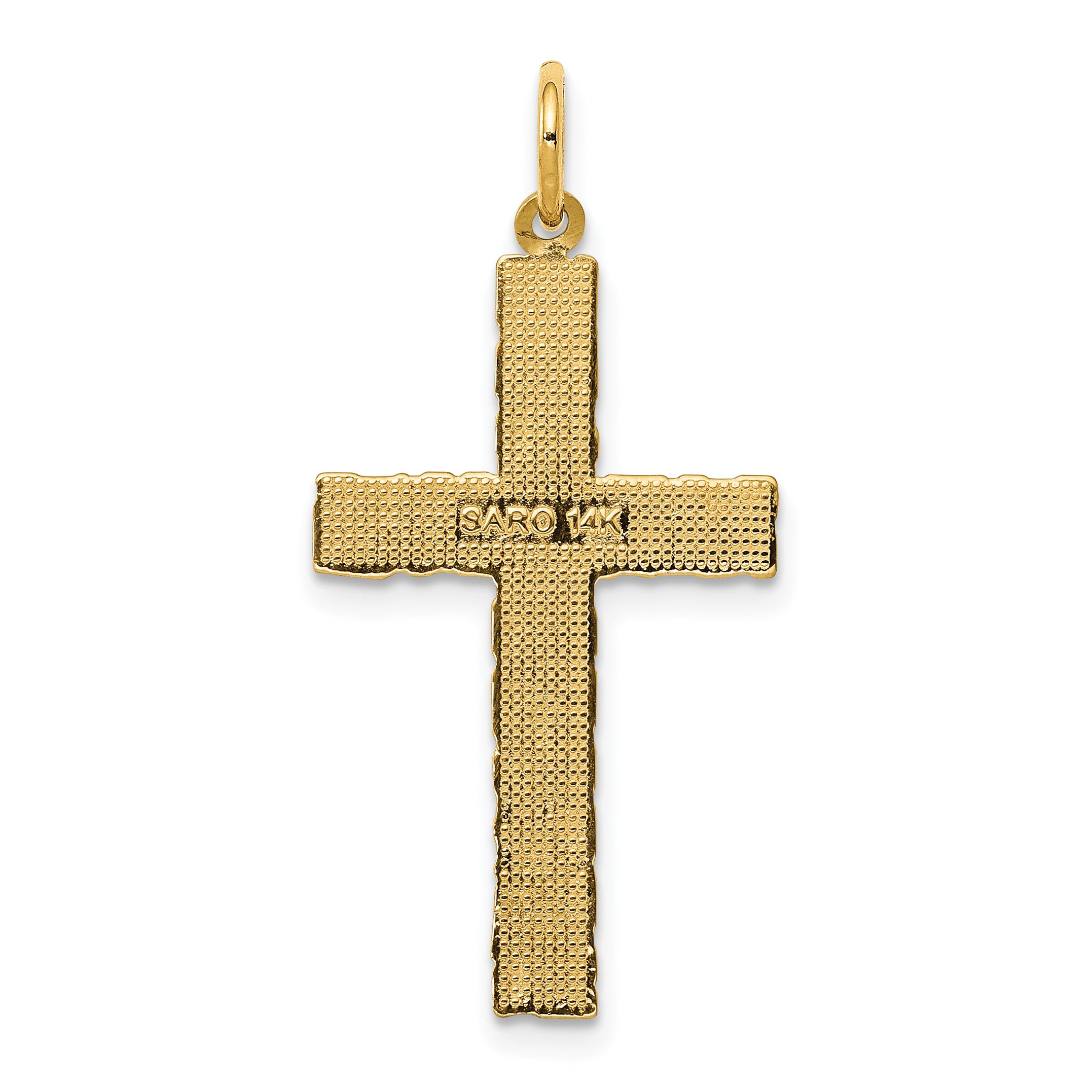 14k Nugget Style Cross Pendant (1.43 grams)