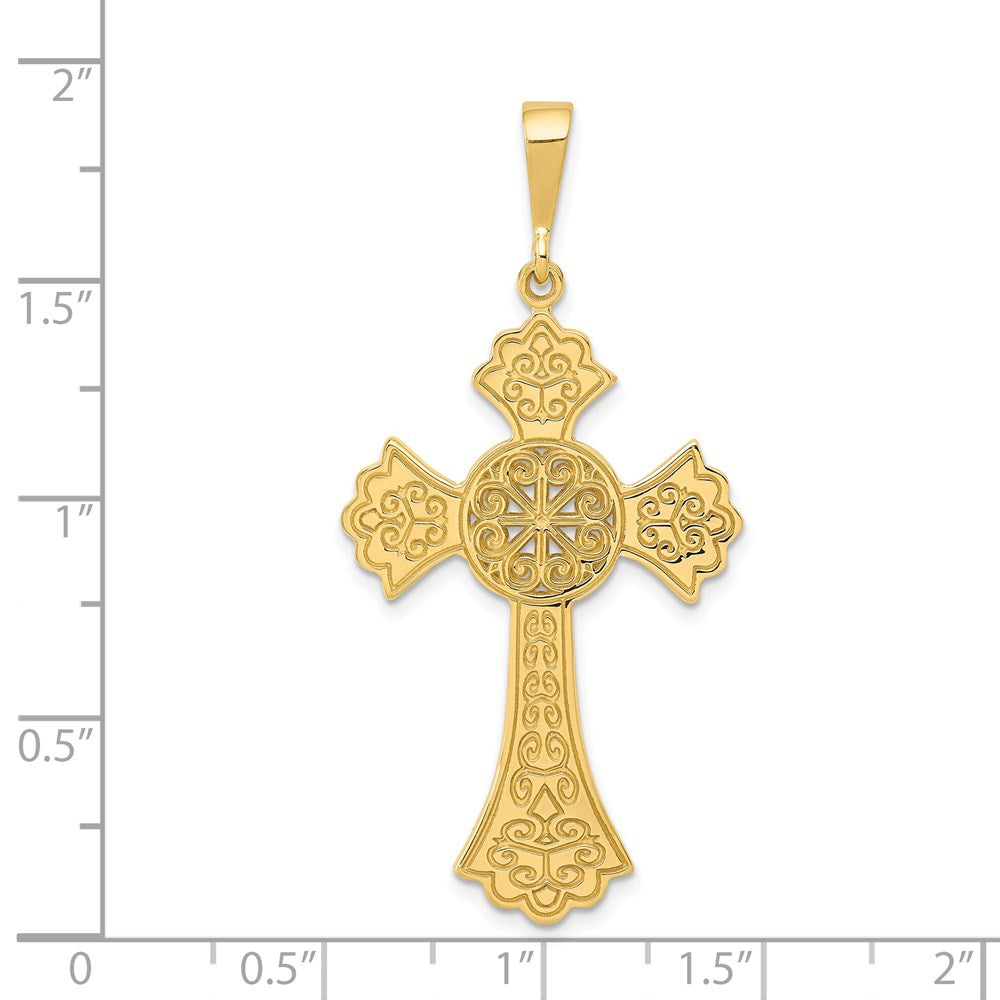 14k Yellow Gold 23 mm Celtic Cross Pendant (2.77 grams)