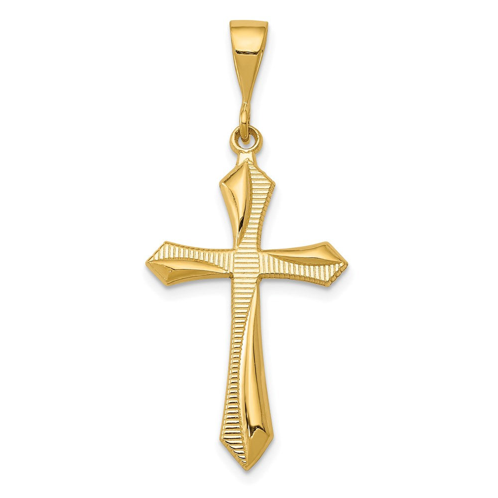 14k Yellow Gold 16 mm Passion Cross Pendant (1.48 grams)